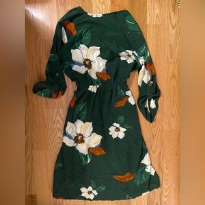 Monteau Green Floral Dress